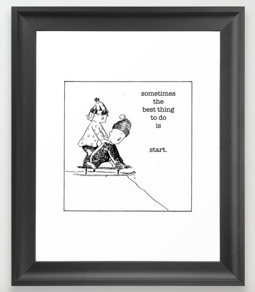 chicken just start framed print
