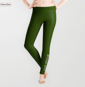 just shrug GREEN LEGGINGS copy