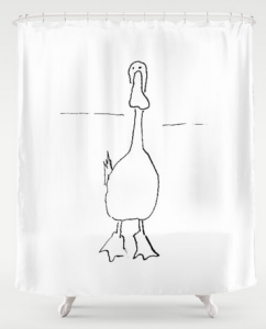 beanstalk duck shower curtain