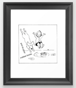 puddles CHICKEN FRAMED PRINT copy