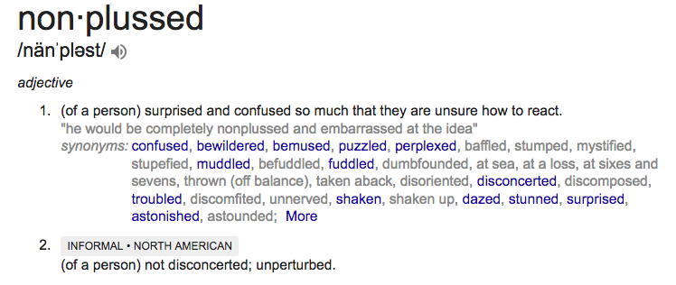 nonplussed definition